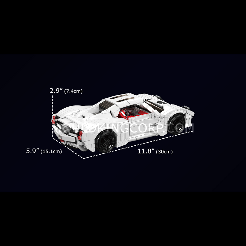 Mould King 10196 Italian Hypercar Building Set with Quad Exhaust | 1,423 Pcs