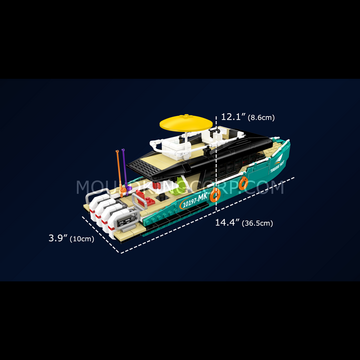 Mould King 10197 The Turquoise Luxury Cruiser Building Set | 850 Pcs