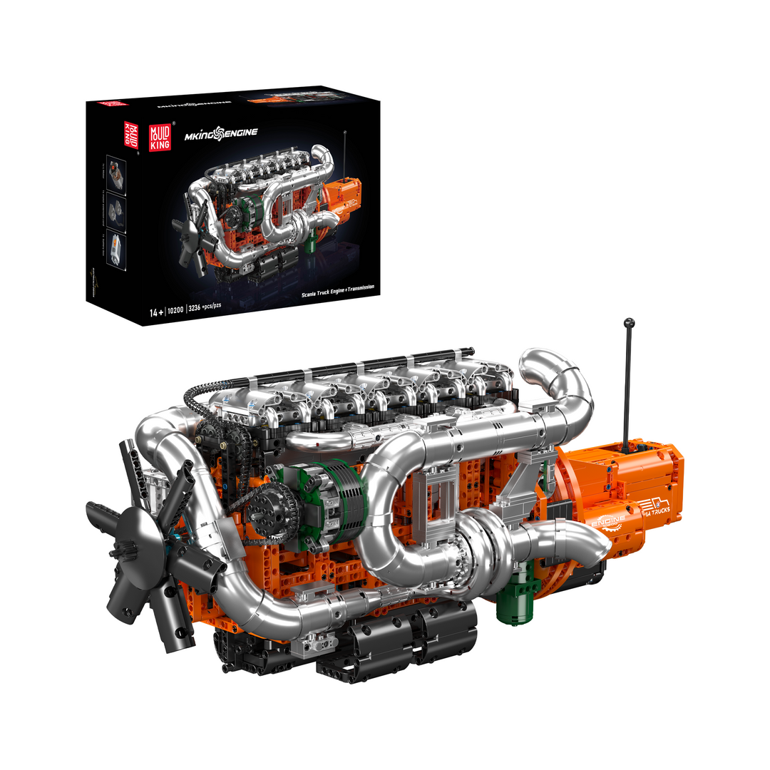 Mould King 10200 Inline-6 Truck Motor &amp; Getriebe Bausatz | 3.236 Teile