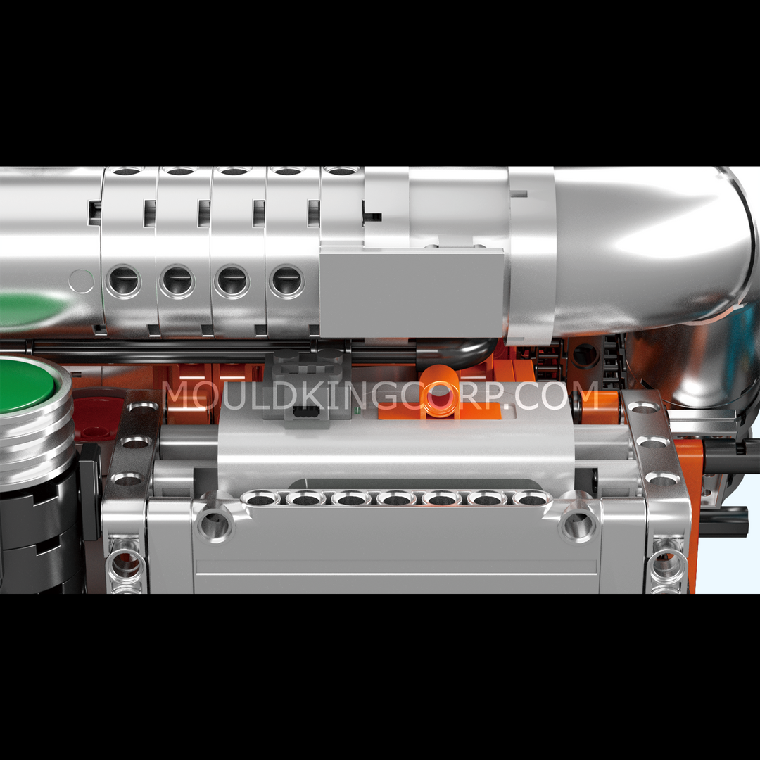 Mould King 10200 Inline-6 Truck Motor &amp; Getriebe Bausatz | 3.236 Teile