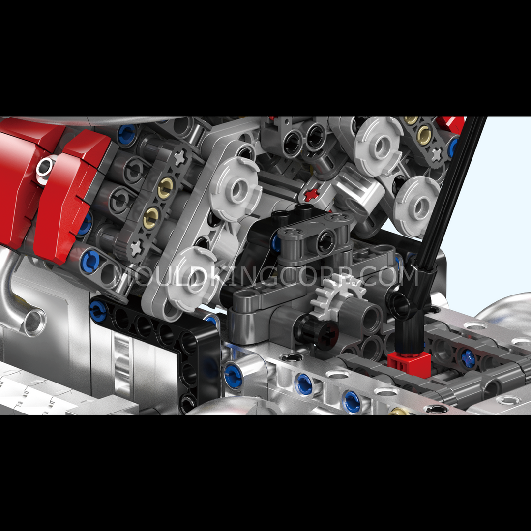 Mould King 10203 M Power V8 - Juego de construcción de motor y caja de cambios | 1169 piezas