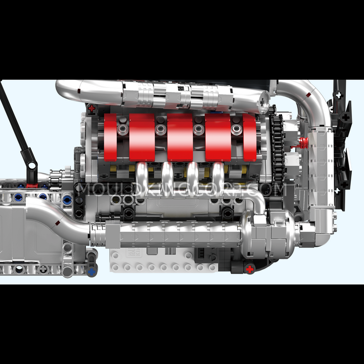 Mould King 10203 M Power V8 - Juego de construcción de motor y caja de cambios | 1169 piezas