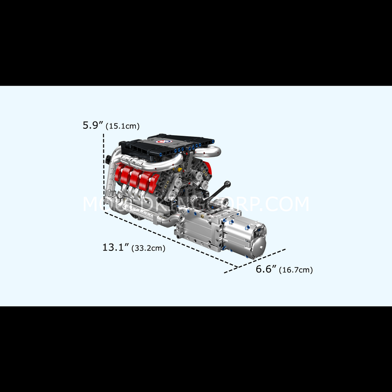 Mould King 10203  M Power V8 Engine & Gearbox Building Set | 1,169 Pcs