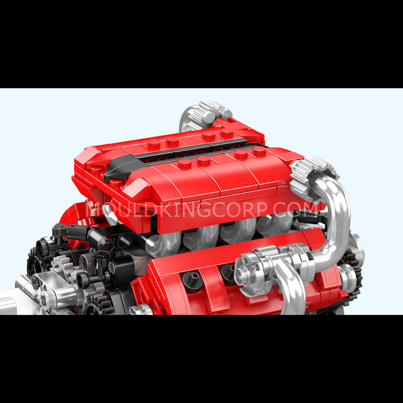 Mould King 10204 Italian V8 Engine Building Set | 750 Pcs