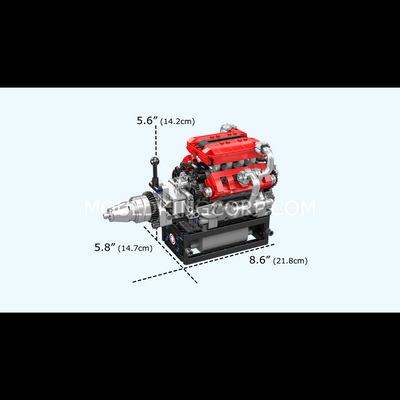 Mould King 10204 Italian V8 Engine Building Set | 750 Pcs