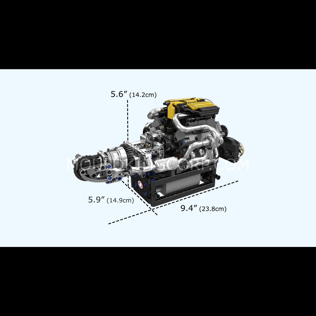 Formenkönig 10207 PAG Turbolader V8 Motor Baukasten | 761 Teile
