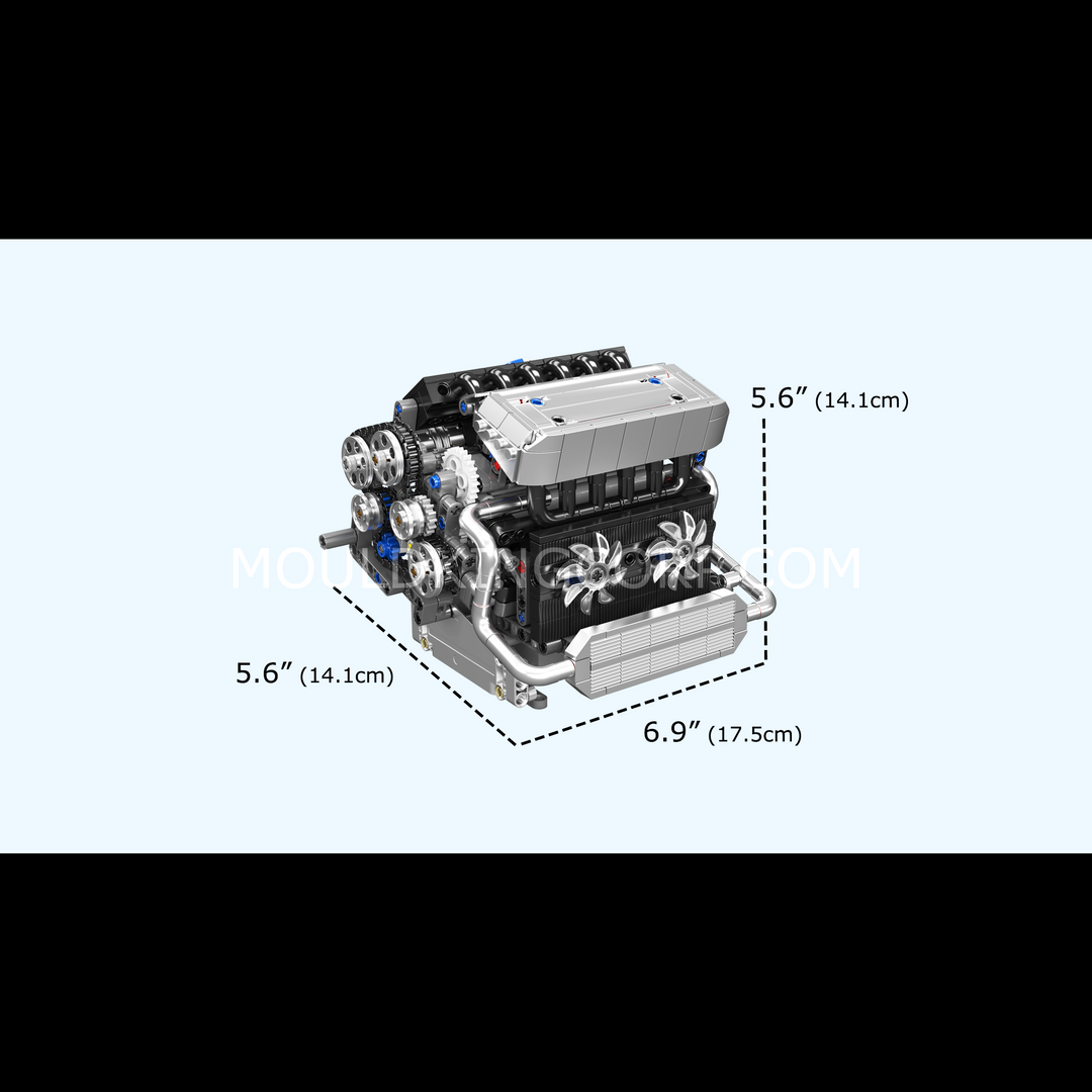 Mould King 10213 Motorized S55 Inline-6 Engine Model Building Set | 744 Pcs