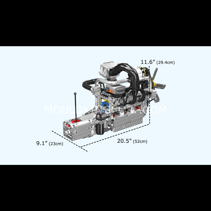 Mould King 10214 Motorized Wankel Rotary Engine with Gearbox Model Building Set | 2,177 Pcs