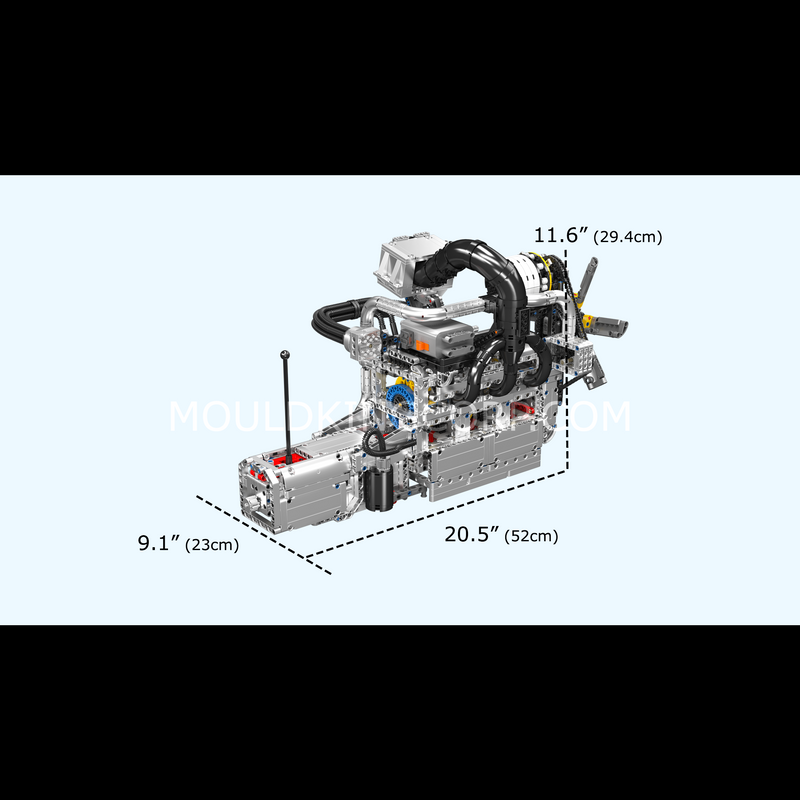 Mould King 10214 Motorized Wankel Rotary Engine with Gearbox Model Building Set | 2,177 Pcs