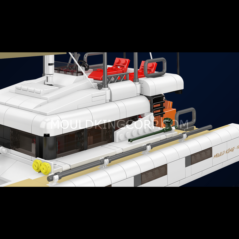 Mould King 10217 Catamaran Sailboat Model Building Set | 890 Pcs