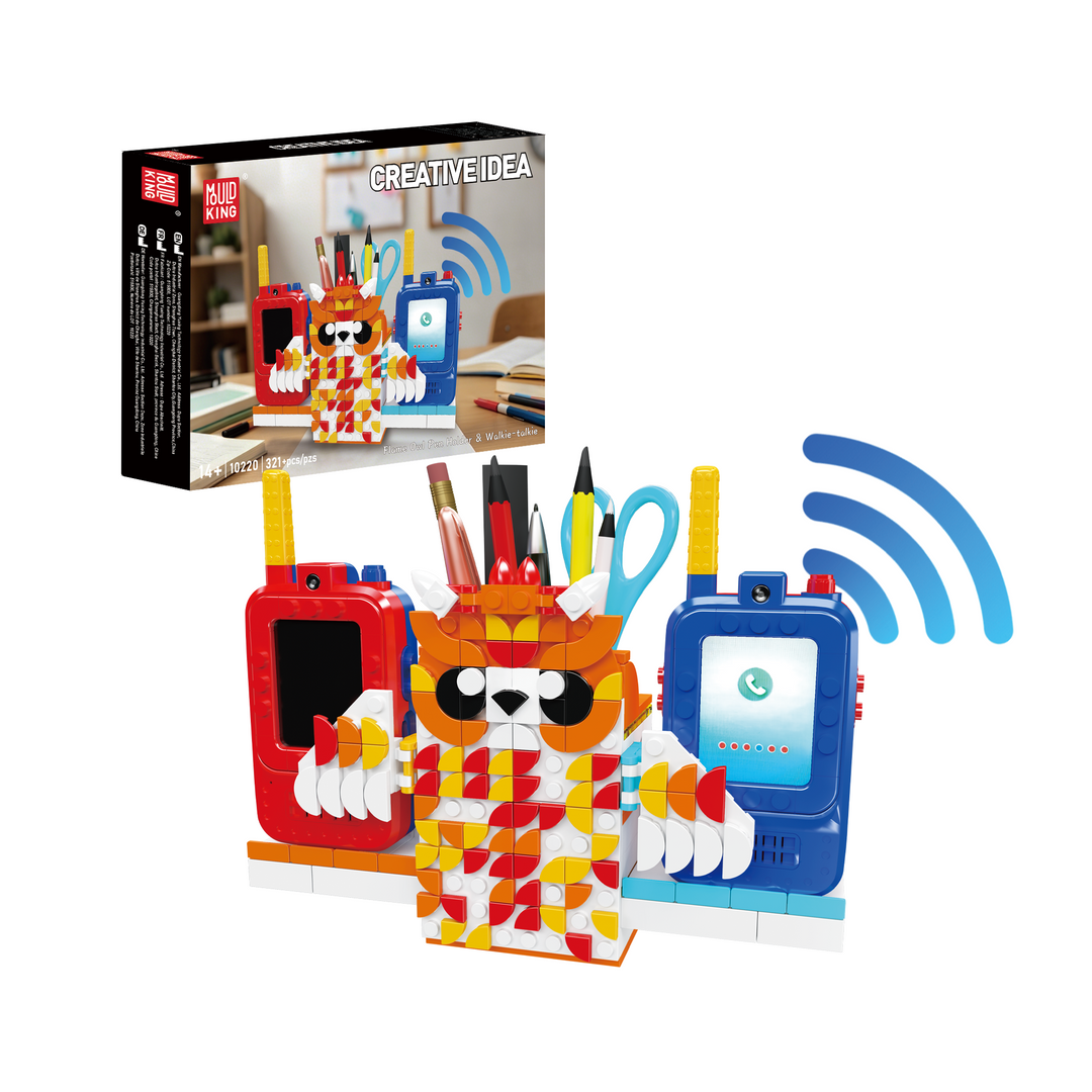 Mould King 10220 Flame Owl Video Walkie-Talkie & Pen Holder Building Set | 321 Pcs