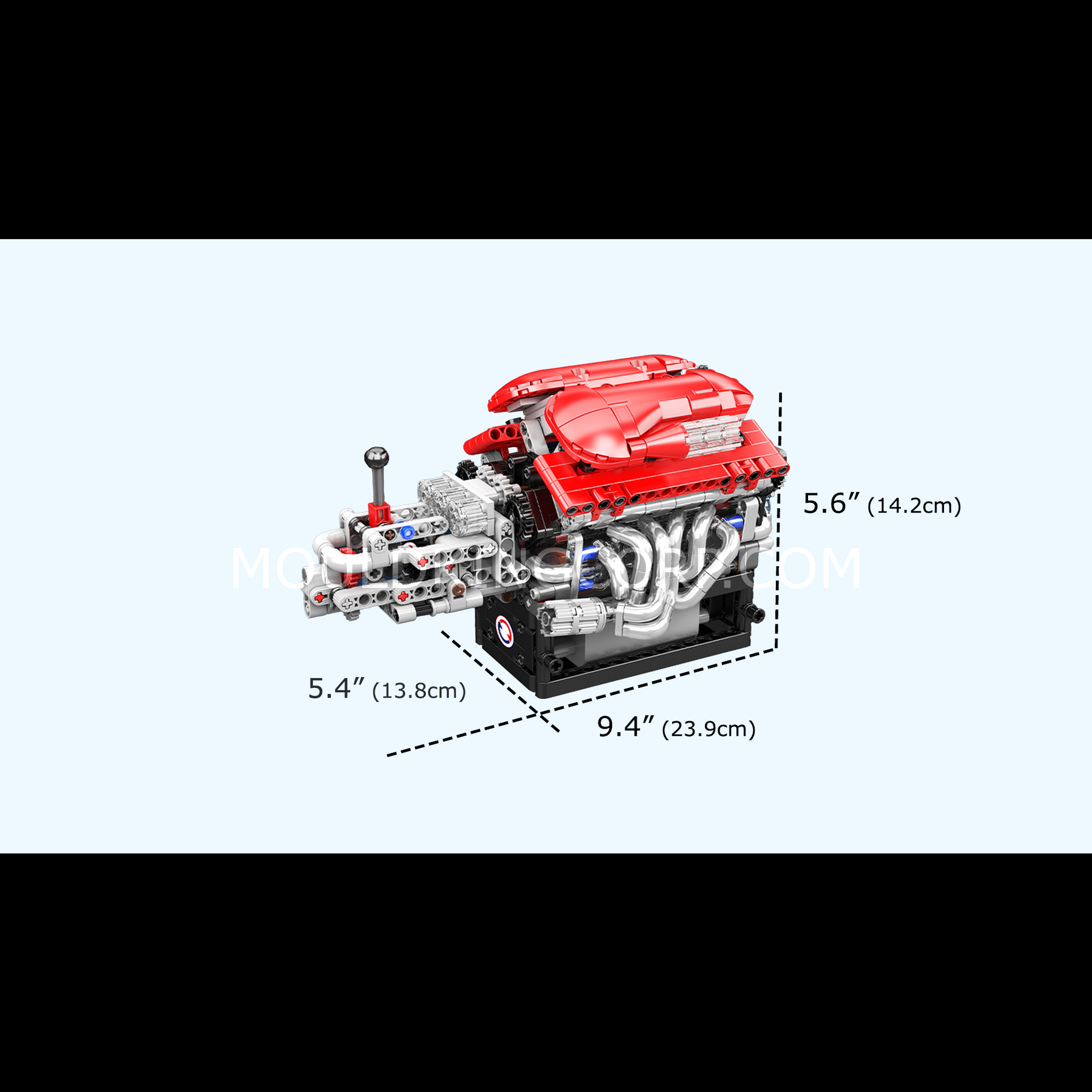 Mould King 10226 V12 Supercar-Motor mit Getriebe Bausatz | 863 Teile ...