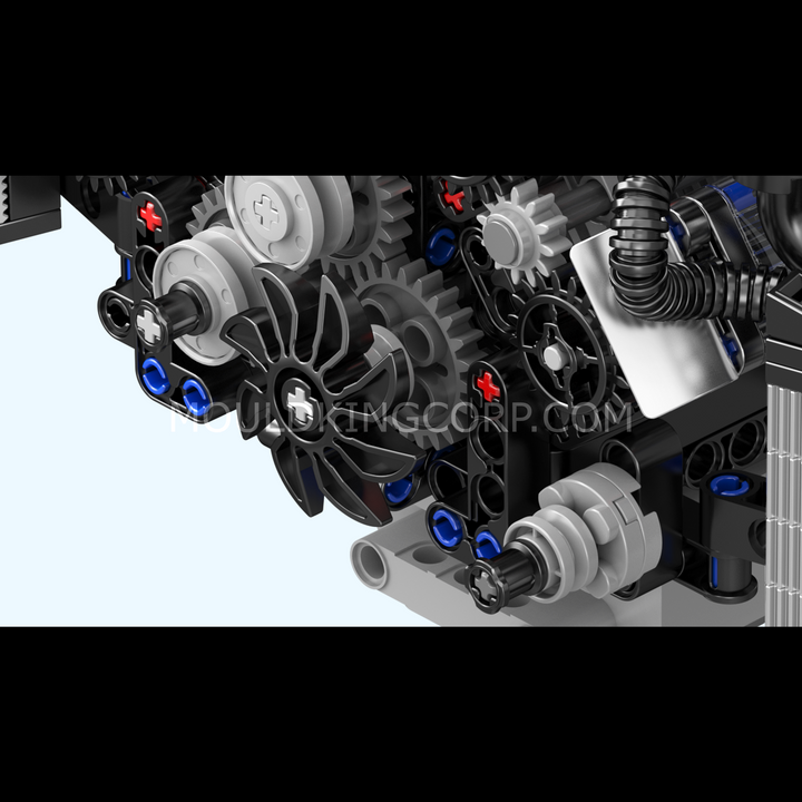 Mould King 10202 V12 Engine Model Kit That Runs