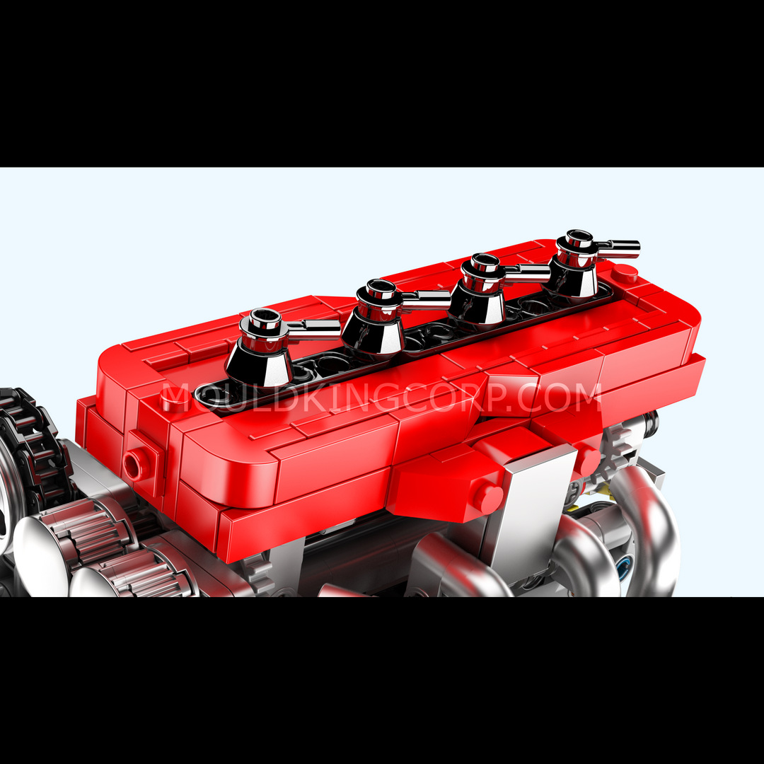 Mould King 10235 4G63T Turbocharged Inline-Four Engine Model Building Set | 811 Pcs