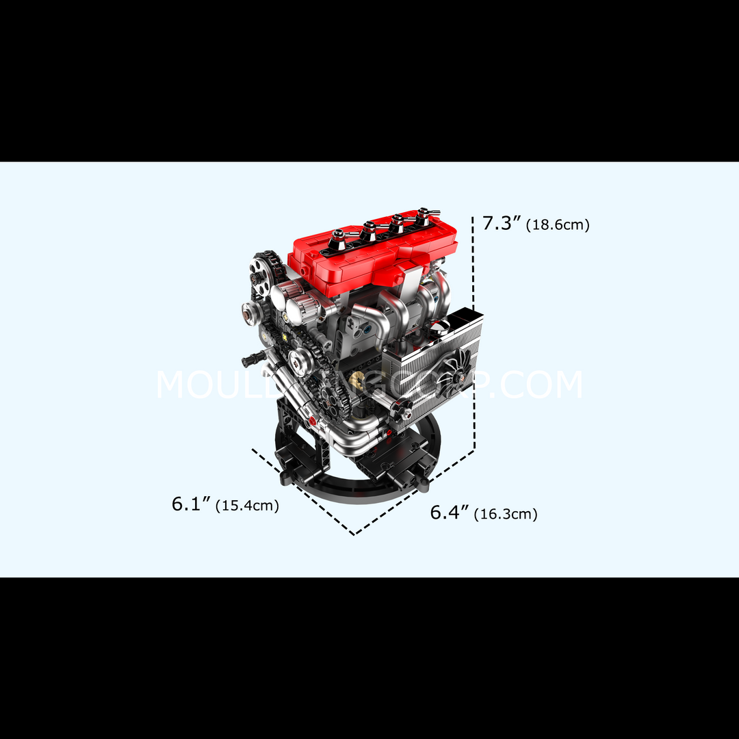 Mould King 10235 4G63T Turbocharged Inline-Four Engine Model Building Set | 811 Pcs