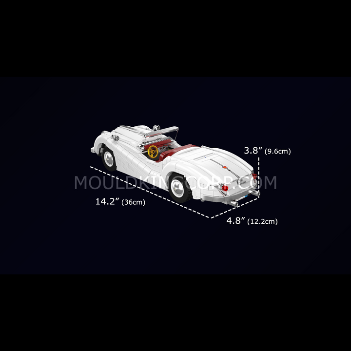 Mould King 10236 Klassischer XK140 Cabrio-Sportwagen-Bausatz | 1.302 Teile