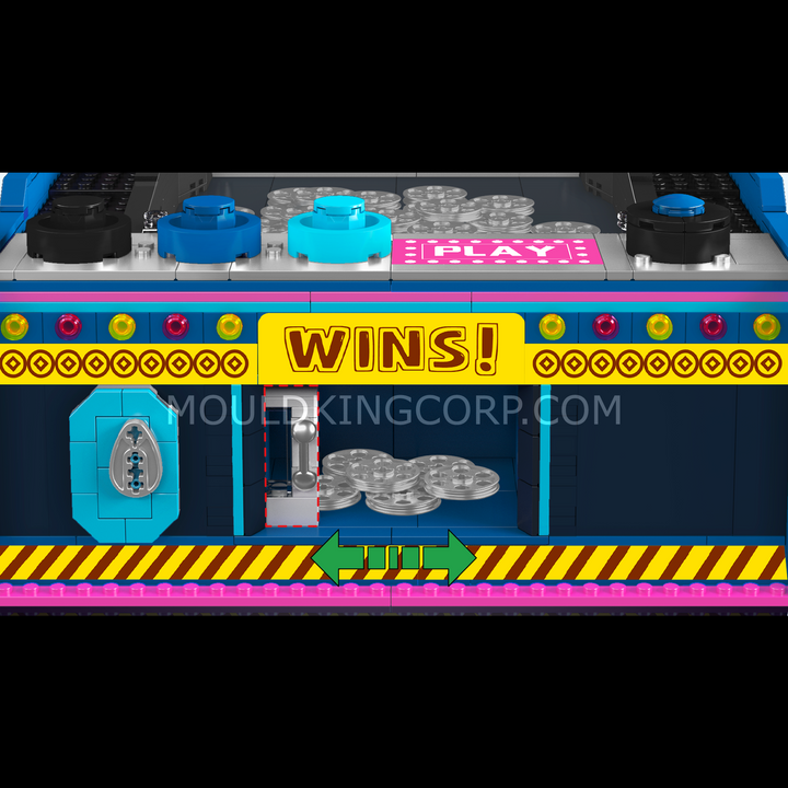 Mould King 10241 Bouwset voor een gemotoriseerde muntduwer-arcademachine | 2.002 onderdelen