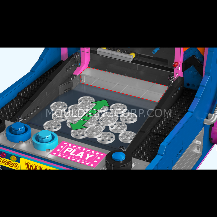 Mould King 10241 Bouwset voor een gemotoriseerde muntduwer-arcademachine | 2.002 onderdelen