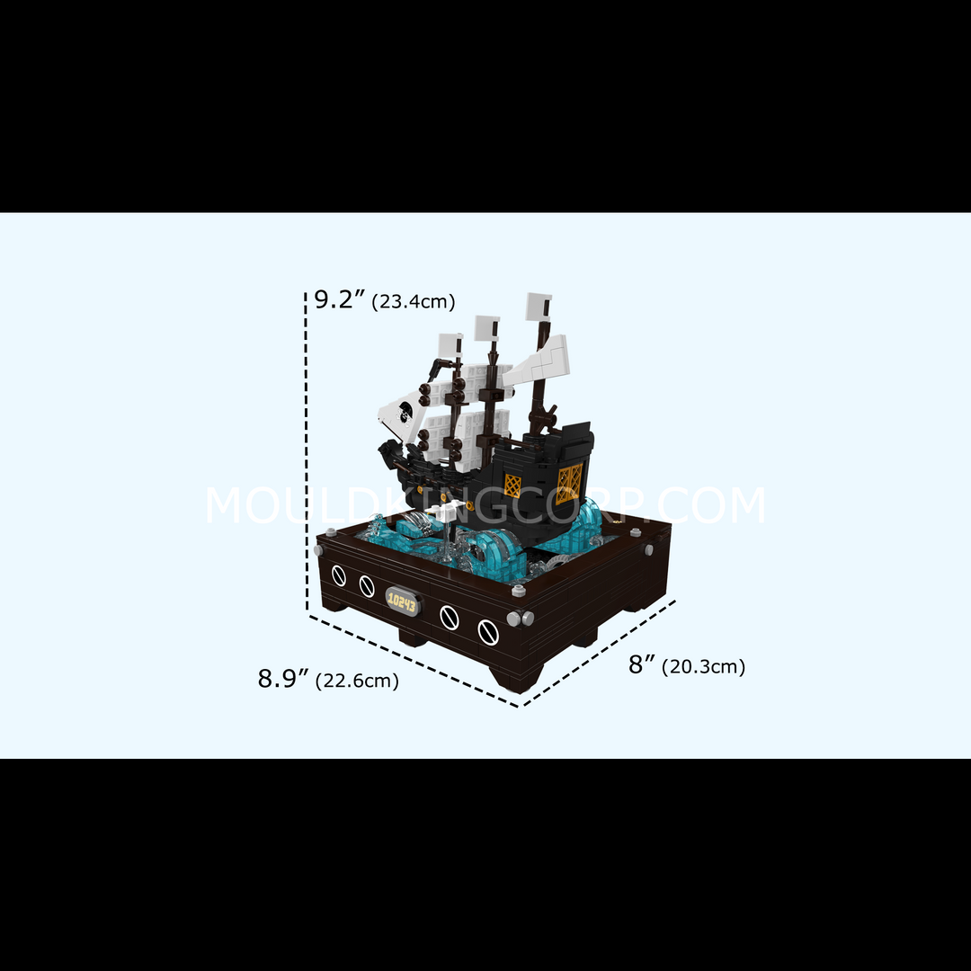 Mould King 10243 Motorized Pirate Ship & Moving Wave Building Set | 1,280 Pcs
