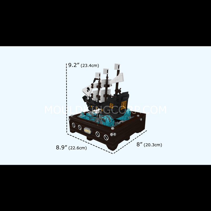 Mould King 10243 Motorized Pirate Ship & Moving Wave Building Set | 1,280 Pcs