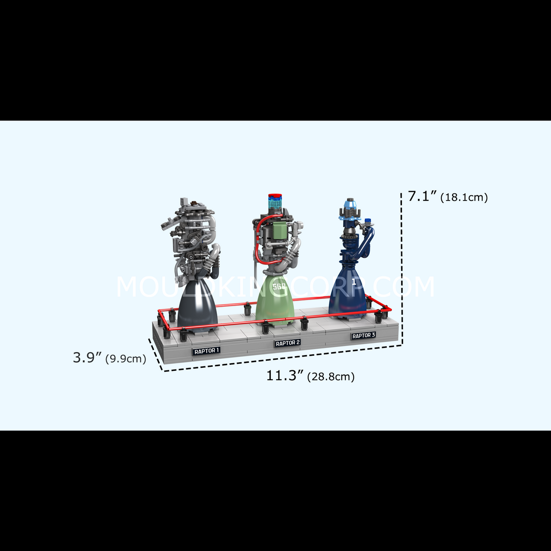 Mallenkoning 10247 Raptor raketmotor bouwset | 496 stuks