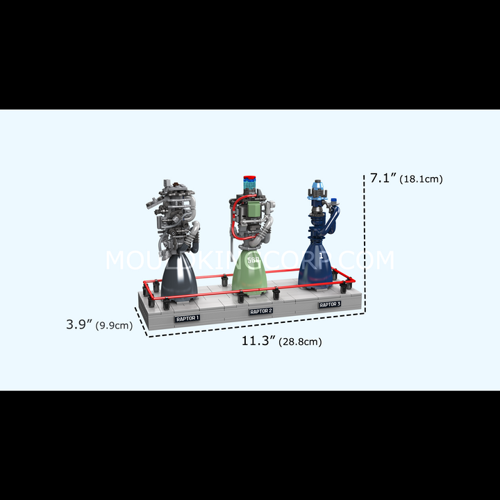 Mallenkoning 10247 Raptor raketmotor bouwset | 496 stuks