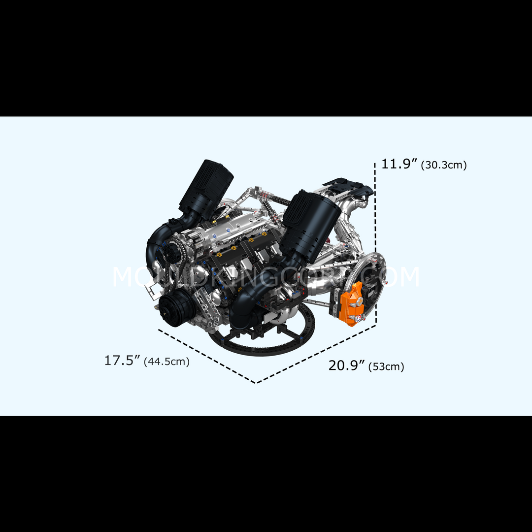 Matrijzenkoning 10248 JZK V8 Hyper Motor Bouwset | 3.192 stuks