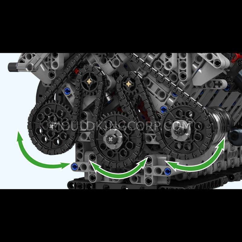 Mould King 10250 LFA V10 Engine Model  Building Set | 1,834 Pcs