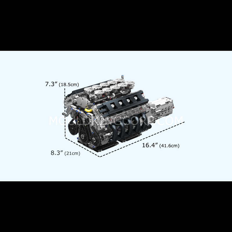 Mould King 10250 LFA V10 Engine Model  Building Set | 1,834 Pcs