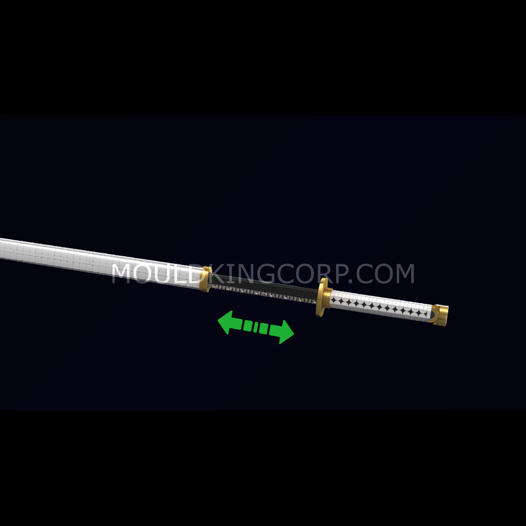 Mould King 10258 Kit de construction de maquette de katana de samouraï à lame blanche | 1 674 pièces