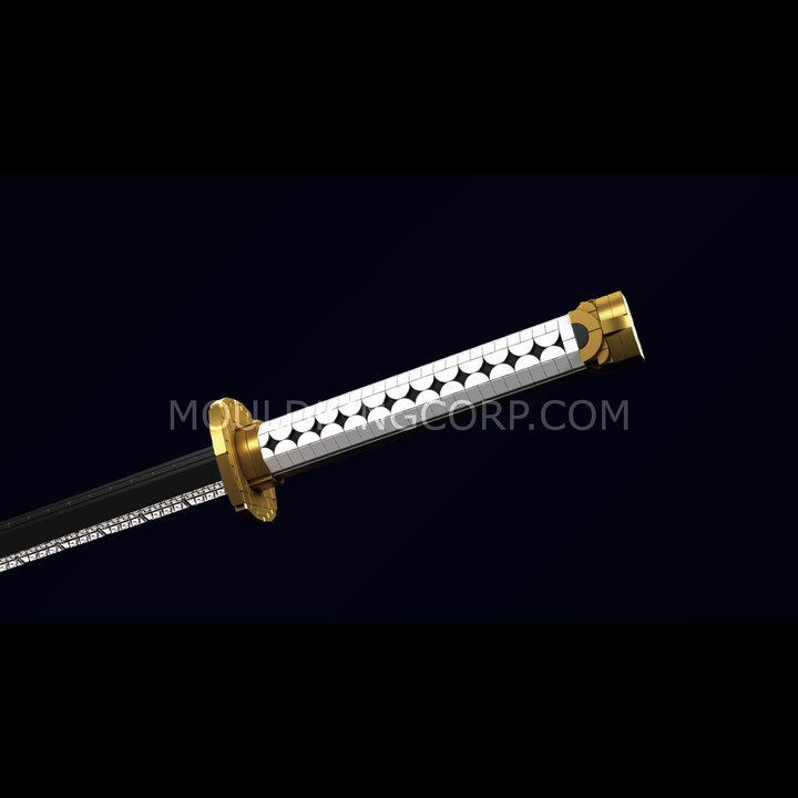 Mould King 10258 Kit de construction de maquette de katana de samouraï à lame blanche | 1 674 pièces