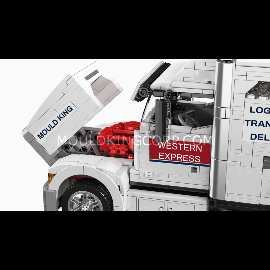 Mould King 10269 9900i Semi Truck & Expandable Mobile Workshop Building Set | 3,113 Pcs