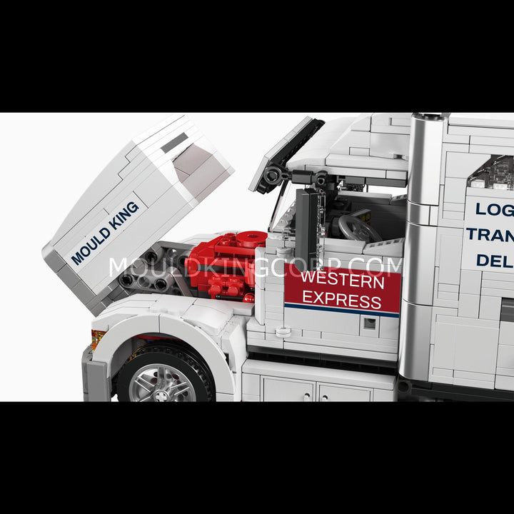 Mould King 10269 9900i Semi Truck & Expandable Mobile Workshop Building Set | 3,113 Pcs