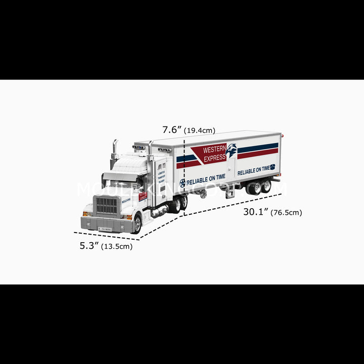 Mould King 10269 9900i Semi Truck & Expandable Mobile Workshop Building Set | 3,113 Pcs