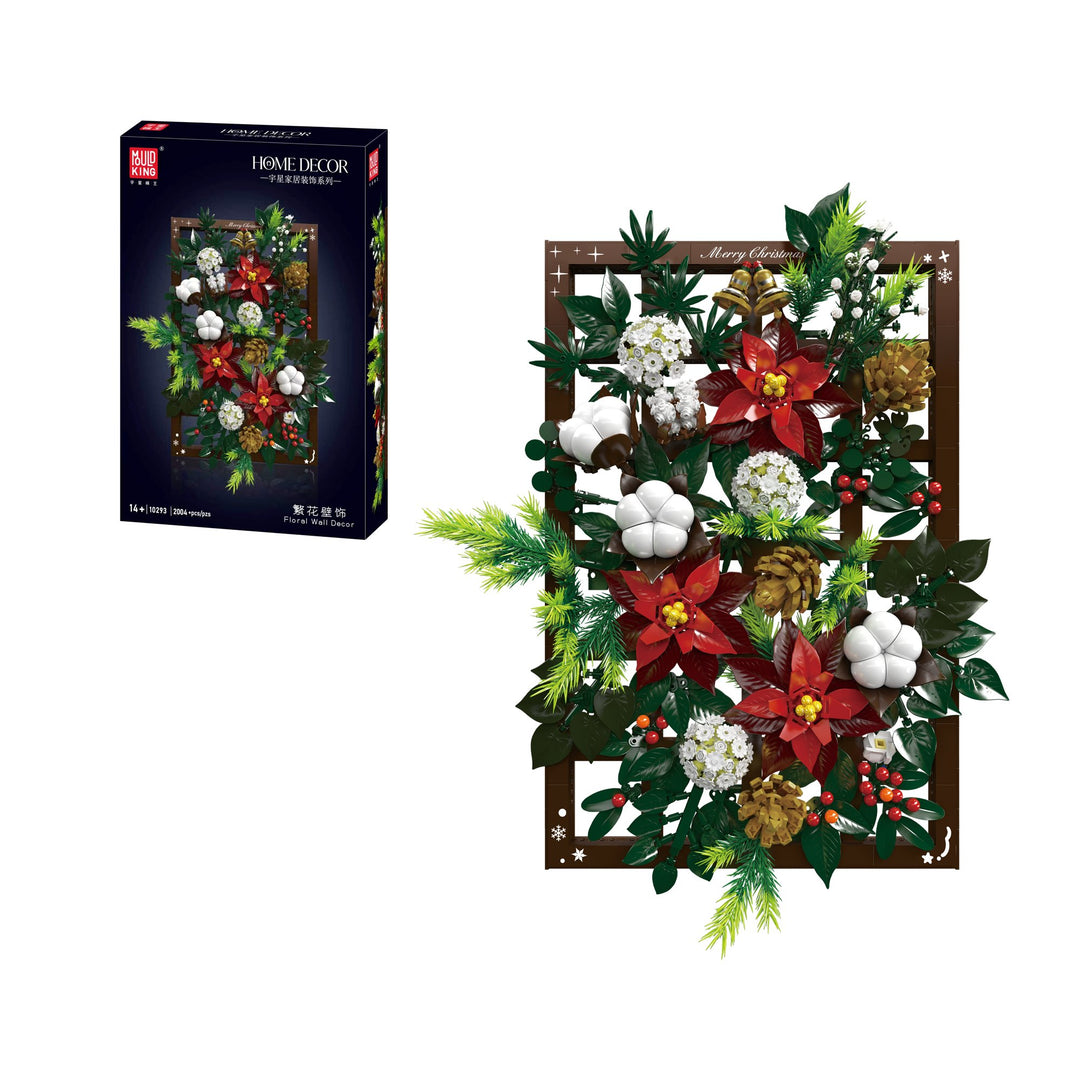 Mould King 10293 Christmas Floral Wall Decor Building Set | 2,004 Pcs