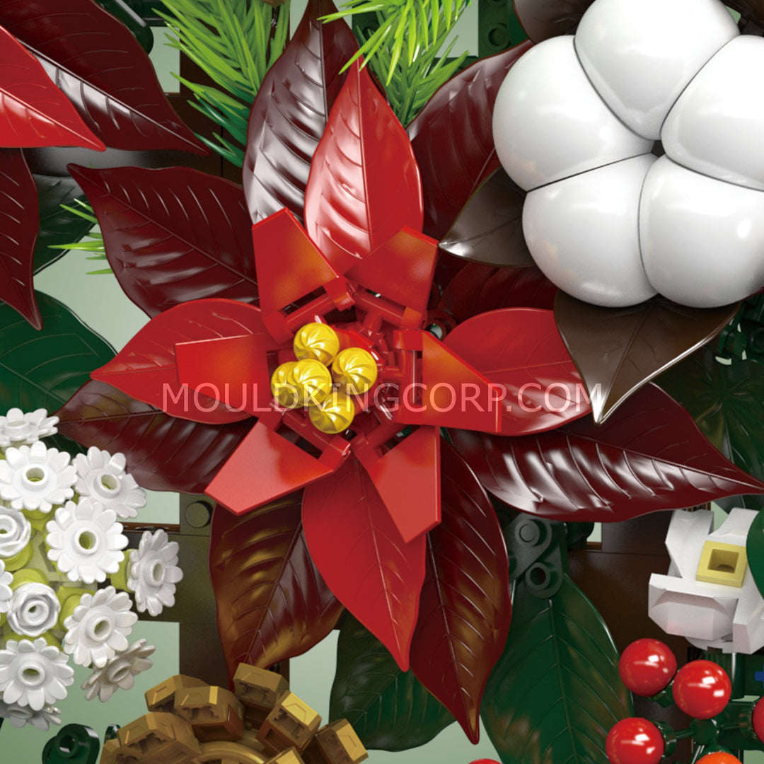 Mould King 10293 Christmas Floral Wall Decor Building Set | 2,004 Pcs