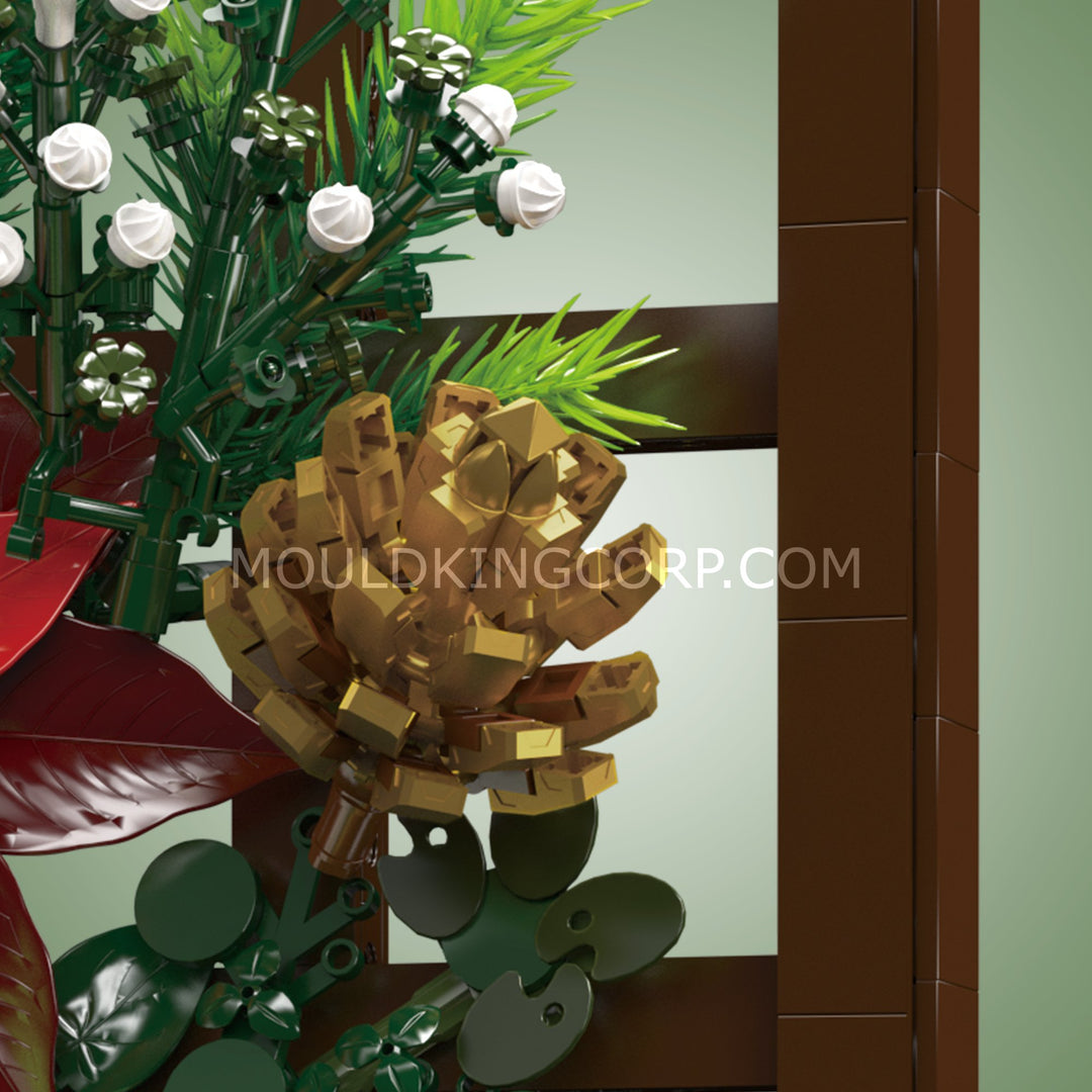 Mould King 10293 Christmas Floral Wall Decor Building Set | 2,004 Pcs