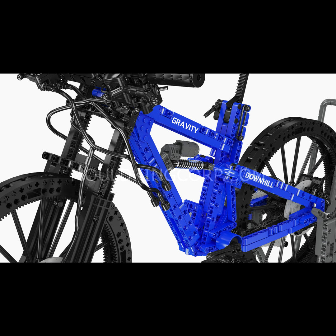 Mould King 10295/10296 Downhill Mountain Bike with Working Brake & Chain Drive Building Set | 1,378 Pcs