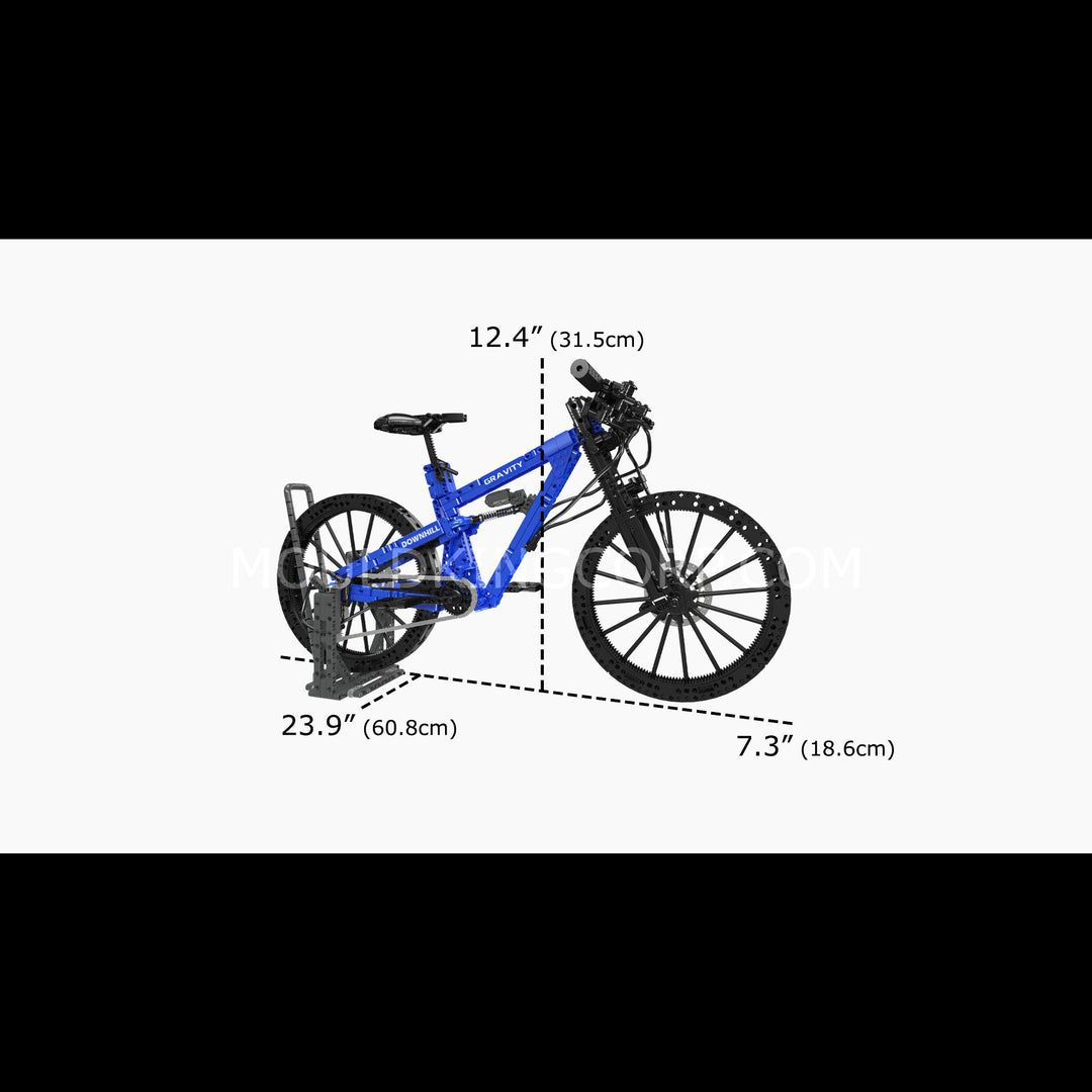 Mould King 10295/10296 Downhill Mountain Bike with Working Brake & Chain Drive Building Set | 1,378 Pcs