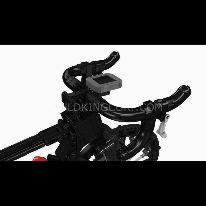 Mould King 10298 Zwarte racefiets met kettingaandrijving bouwset | 1.216 onderdelen