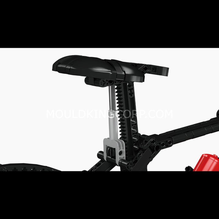 Mould King 10298 Zwarte racefiets met kettingaandrijving bouwset | 1.216 onderdelen