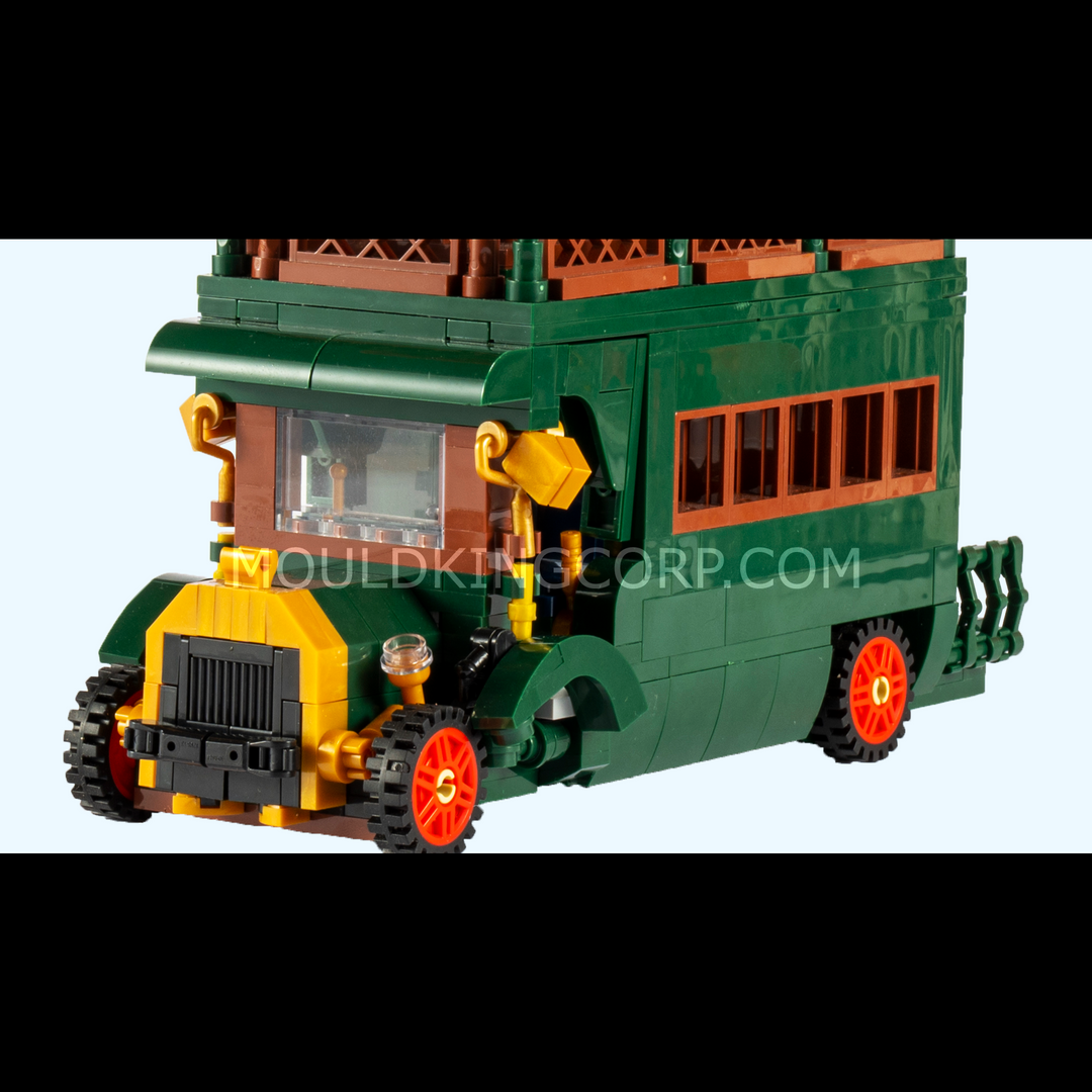 Mould King 11001 Vintage Post Office & Double-Decker Bus Building Set | 2,179 Pcs