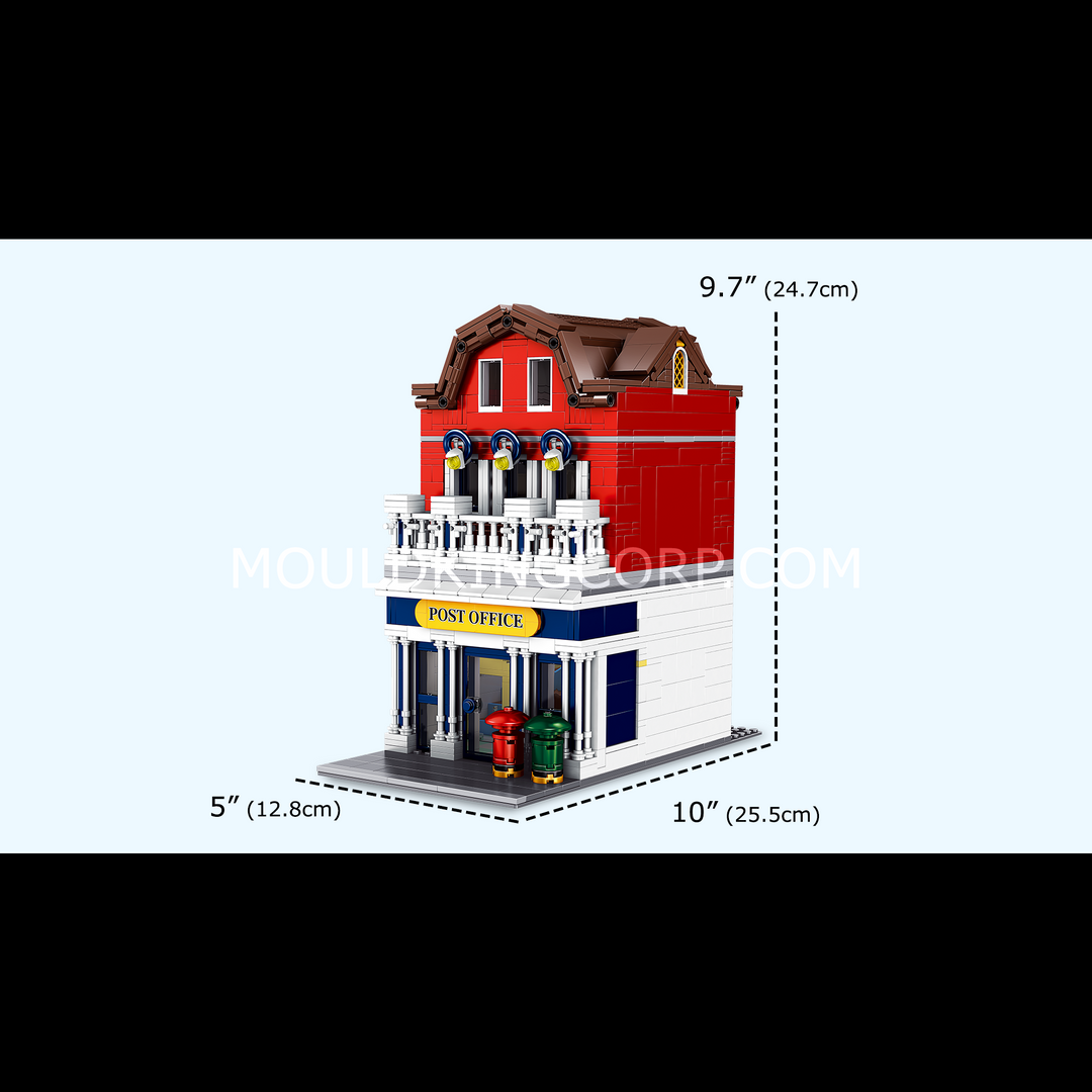 Mould King 11001 Vintage Post Office & Double-Decker Bus Building Set | 2,179 Pcs