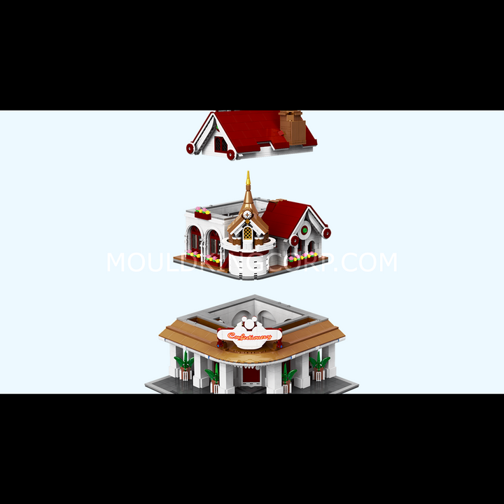 Mould King 11003 U-Star City Fairytale Corner Restaurant Building Set | 2,616 Pcs
