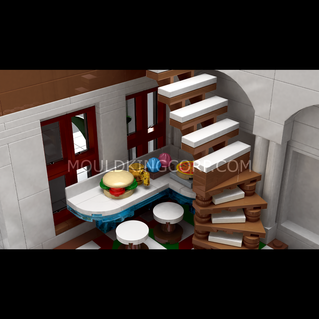 Mould King 11003 U-Star City Fairytale Corner Restaurant Building Set | 2,616 Pcs