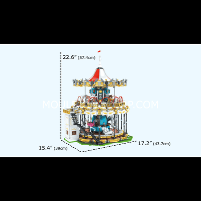 MOULD KING 11011 Motorized Carousel with Led Lights Building Set | 5,086 PCS