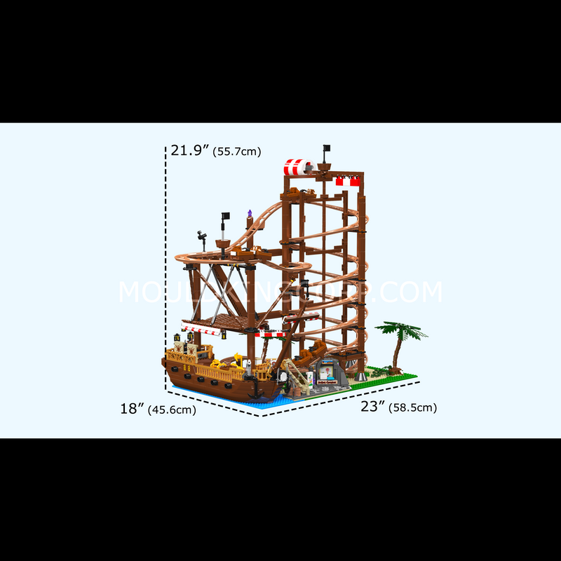 Mould King 11013 Doppelhelix-Achterbahn-Bausatz | 2.174 Teile