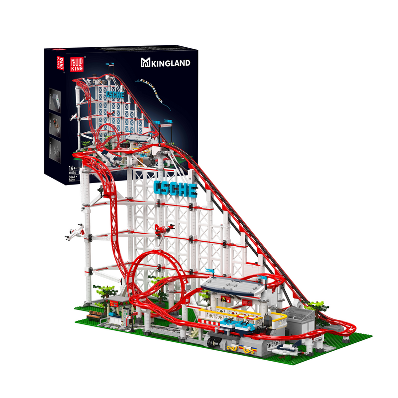 Mould King 11014 Motorised Roller Coaster Model Building Set 3 646 Pcs