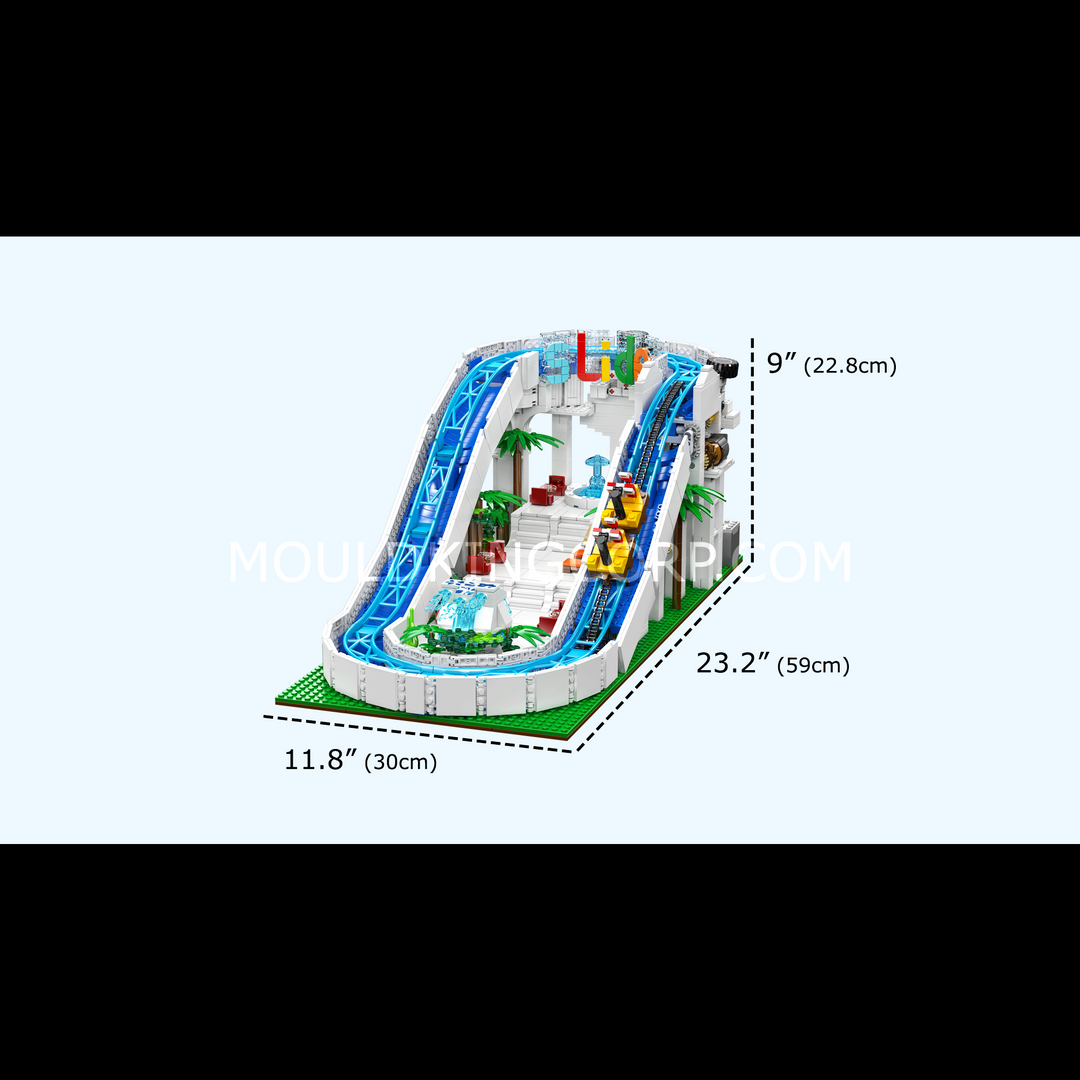 Mould King 11021 Electric Water Slide Building Blocks Set | 2,088 Pcs