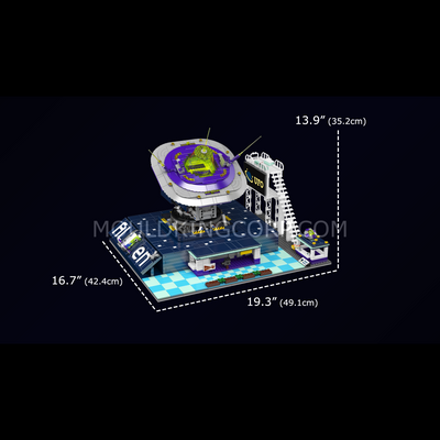 Mould King 11024 Kit de construction de rampe de lancement d'OVNI extraterrestre | 2 053 pièces